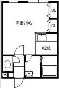 札幌市中央区南十五条西アパート 間取り図画像