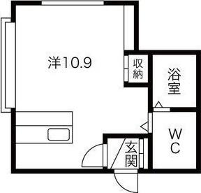 札幌市中央区南十二条西アパート 間取り図画像