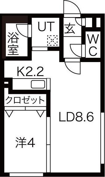 札幌市中央区南十三条西マンション 間取り図画像