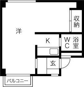 札幌市豊平区旭町マンション 間取り図画像
