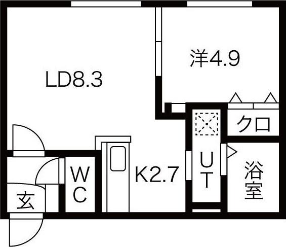 札幌市中央区南十一条西マンション 間取り図画像