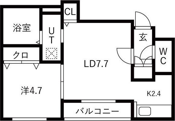 札幌市中央区南十条西マンション 間取り図画像