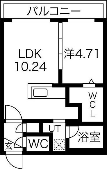 札幌市中央区南八条西マンション 間取り図画像
