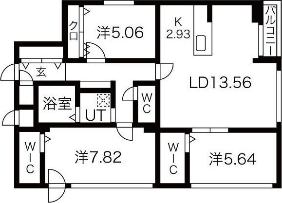 札幌市中央区南十七条西マンション 間取り図画像