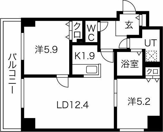 ブランシャールALAIN中島公園 間取り図画像