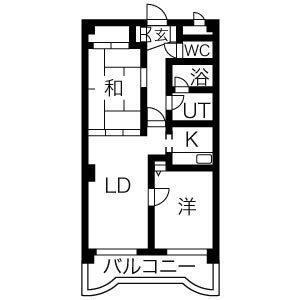 札幌市豊平区美園一条マンション 間取り図画像