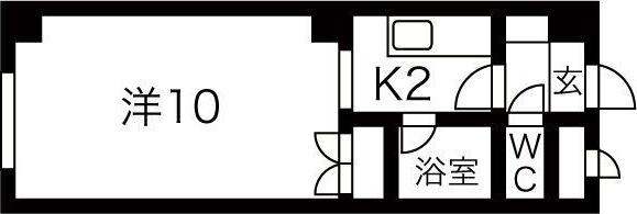 札幌市豊平区平岸五条マンション 間取り図画像