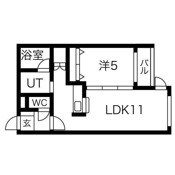 札幌市白石区本郷通マンション 間取り図画像