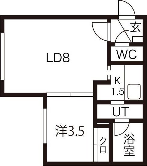 札幌市東区北二十七条東マンション 間取り図画像