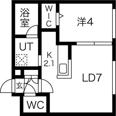 札幌市中央区南十条西マンション 間取り図画像