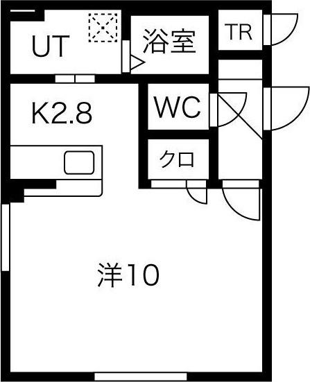 札幌市豊平区旭町マンション 間取り図画像