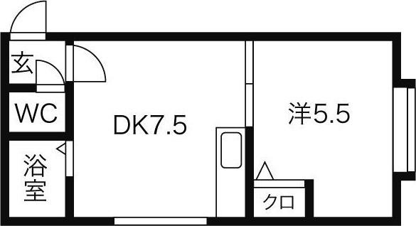 札幌市中央区南八条西アパート 間取り図画像