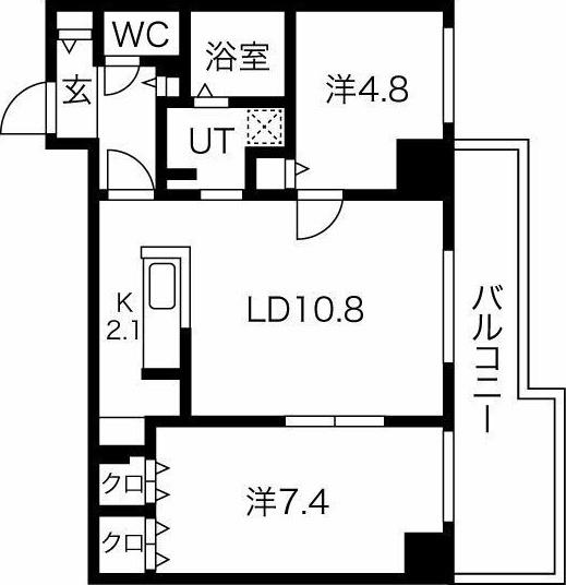 札幌市中央区南十条西マンション 間取り図画像