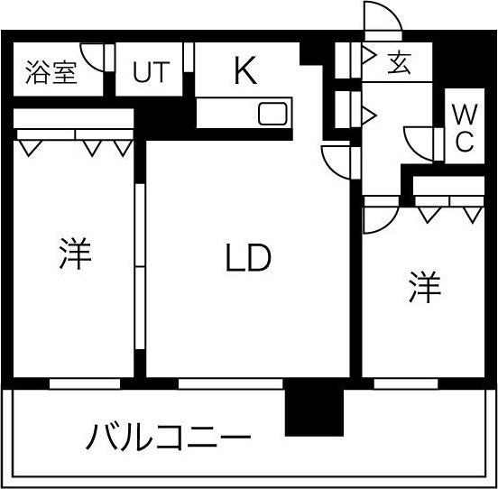 札幌市中央区南六条東マンション 間取り図画像