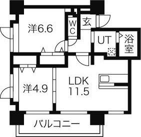 ロイスガーデン山鼻 間取り図画像