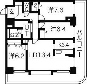 インペリアル山鼻 間取り図画像
