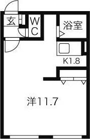 札幌市豊平区平岸一条マンション 間取り図画像