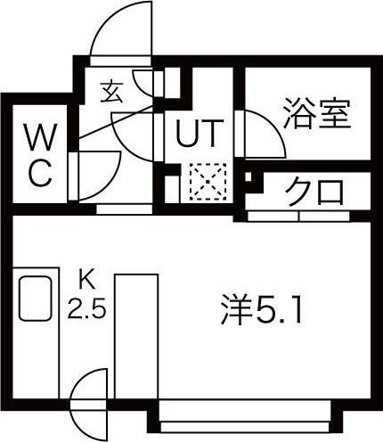 札幌市中央区南五条西マンション 間取り図画像