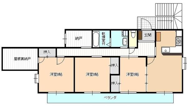 桜ケ丘7丁目辻本貸家（2F） 間取り図画像
