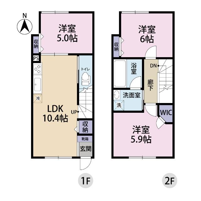 Casa shiogama（Beni） 間取り図画像