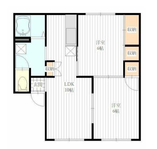 クレセールタウンA棟（102） 間取り図画像