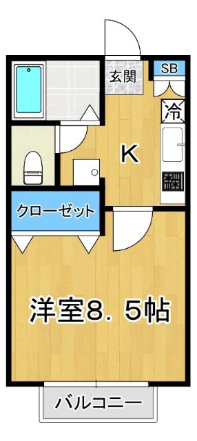 コーポ青葉（202） 間取り図画像