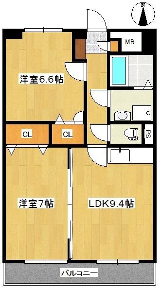 パインイーストⅠ（405） 間取り図画像