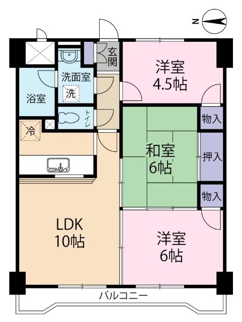 エクセレント結城Ⅱ（301） 間取り図画像