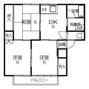 コーポローズ（102） 間取り図画像