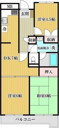 グレイスハイツ台原（202） 間取り図画像