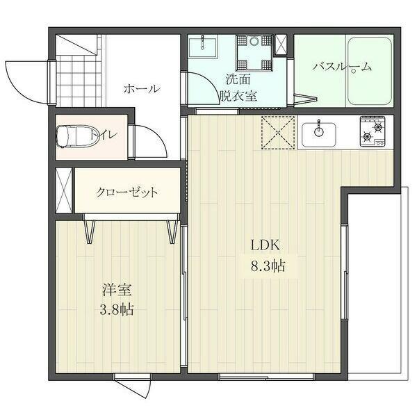 アステラス北仙台弐番館（101） 間取り図画像
