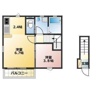 八軒ヴィラ（205） 間取り図画像