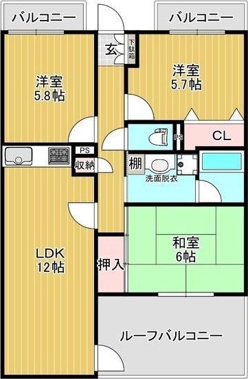 朝日プラザ鷺ヶ森ロイヤルクエスト西棟（303） 間取り図画像