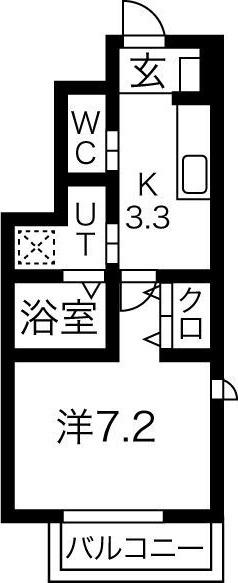 Chateaubriand(シャトーブリアン)長町（101） 間取り図画像