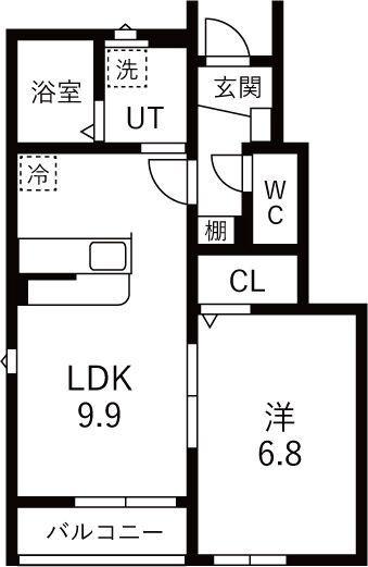 アルバトロス吉岡（103） 間取り図画像