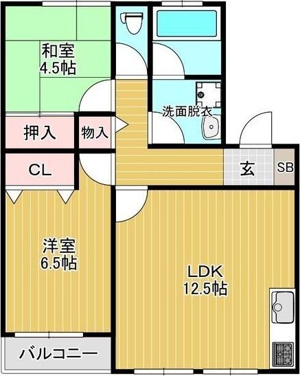 グリーンコースト大和S棟（202） 間取り図画像