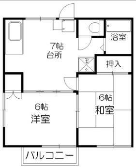 コーポラスＫＭ（202） 間取り図画像