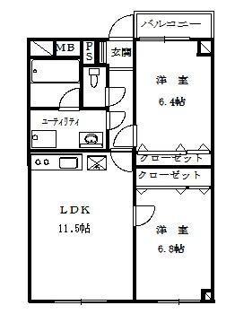 テンポスフィア長町南（307） 間取り図画像