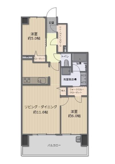 岡山市北区幸町マンション 間取り図画像