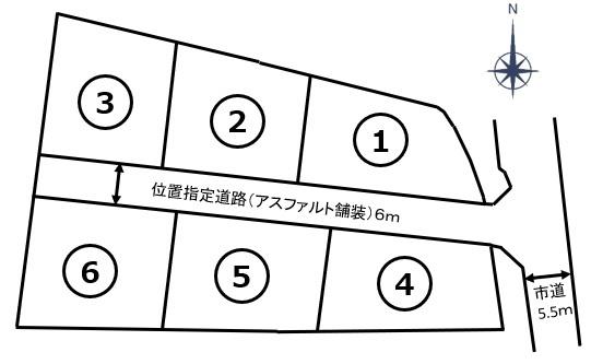 真庭市久世分譲地　6号地 区画図