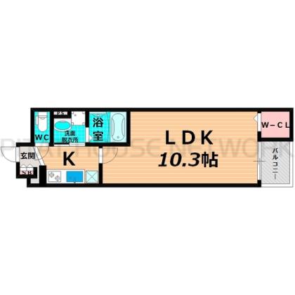 大阪市城東区東中浜マンション 間取り図写真