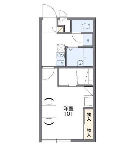 レオパレスシュウⅡ 間取り図画像