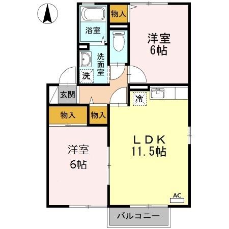 Freedom B棟 間取り図画像