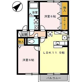 メルベーユコート　B棟 間取り図画像
