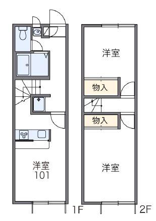 レオパレス藤崎 間取り図画像