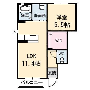 ラ・ヴィータ国富　参番館 間取り図画像