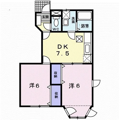 プレステージ花ずいC 間取り図画像