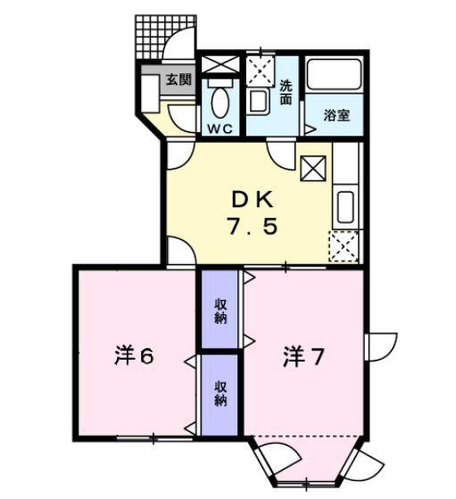 プレステージ花ずいC 間取り図画像