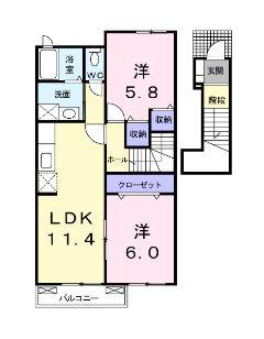ウッディーベルB 間取り図画像