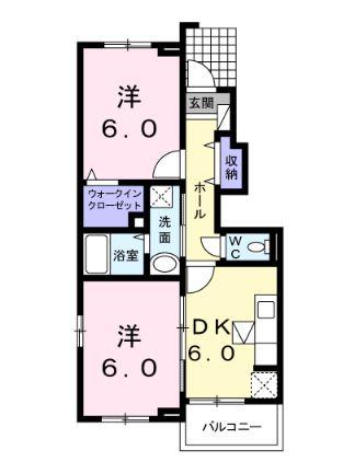 メローライフB 間取り図画像